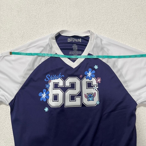 NEW!! Disney Lilo and Stitch Sports Jersey #626 Blue and White - Size: XL/TG - Picture 4 of 7